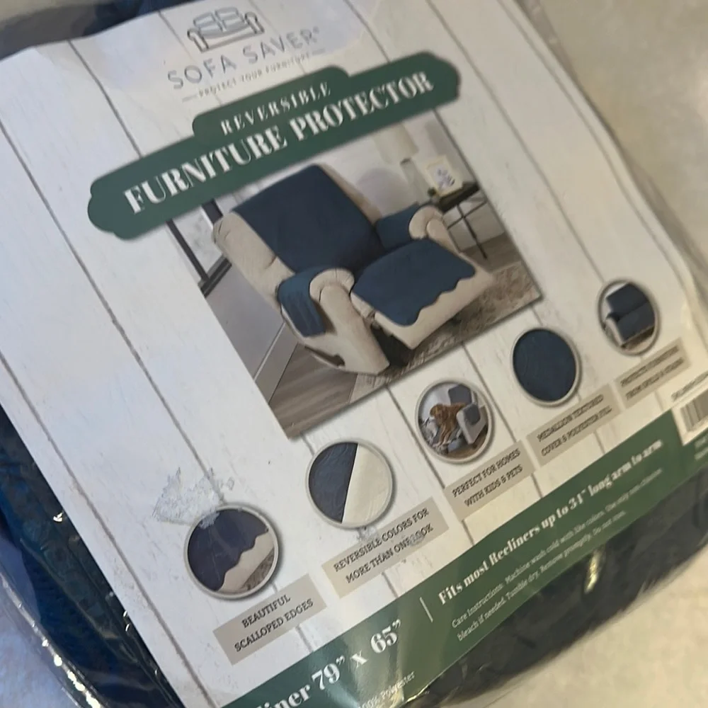 Navy Furniture Protector that is reversible New in package.